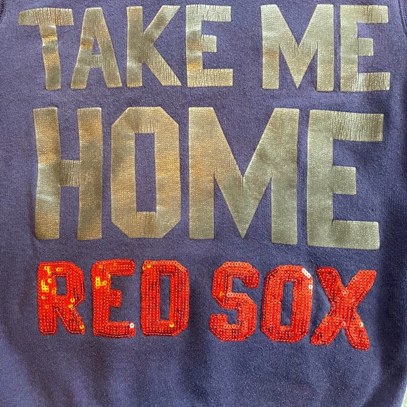 VS Sequin Red Sox Zip-up Sweatshirt - Picture 3 of 6